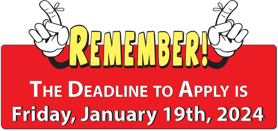 Remember: the application deadline is Friday, January 19th, 2024