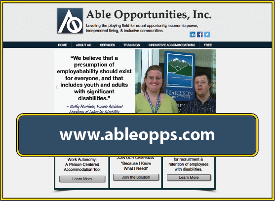 visit the Able Opportunities website at: https://www.ableopps.com