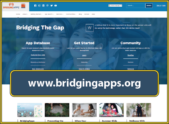Visit the Bridging the Gap website at https://bridgingapps.org