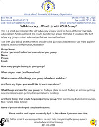 2011 RI Self-Advocacy group survey