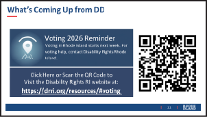 Click Here or Scan the QR Code to
Visit the Disability Rights RI website at:
https://drri.org/resources/#voting