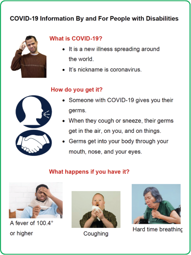 Plain Language Booklets on COVID-19 created by Green Mountain Self-Advocates