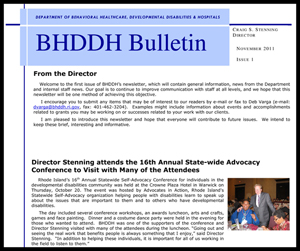 BHDDH Bulletin about SA Conference