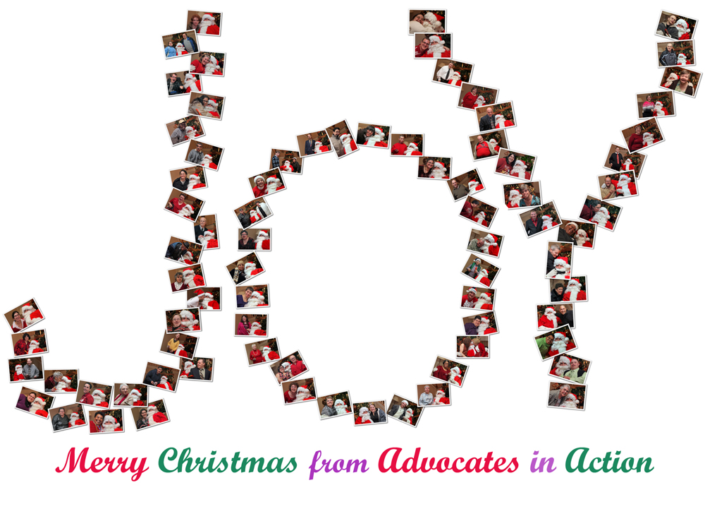 joy - merry christmas from advocates in action