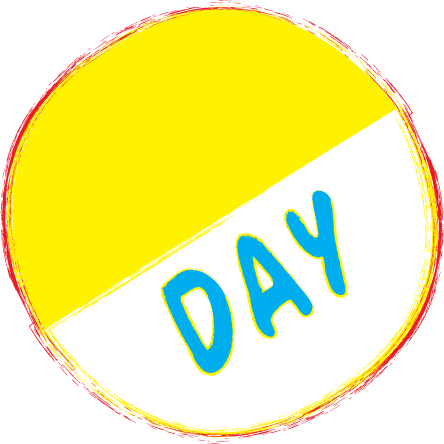 graphic of a sun that says "DAY"