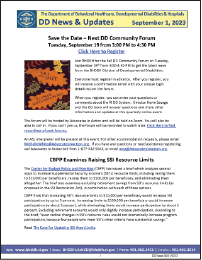 CLICK TO OPEN DD News for September 1st, 2023