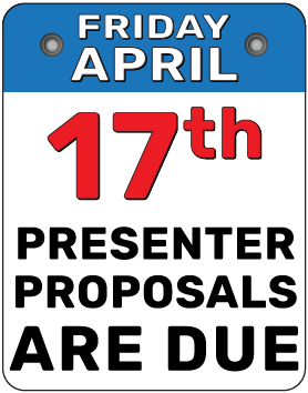 Presentation Proposals are due by Friday, April 17th