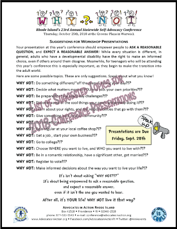 List of suggested workshop topics