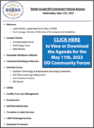 CLICK HERE
to View or Download
the Agenda for the
May 11th, 2022
DD Community Forum