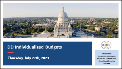 CLICK ON THESE WORDS to Go to the Individual Budgets Information Session Page