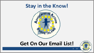 Join the Advocates in Action Mailing List at www.advocatesinaction.org/contact
