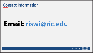 Email the RISWI team.