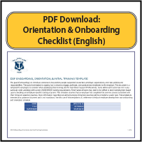 Download the RISWI orientation and onboarding checklist in English