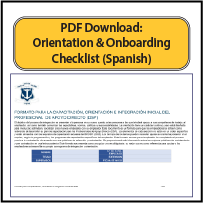 Download the RISWI orientation and onboarding checklist in Spanish