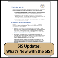 SIS Updates: What's new with the SIS?