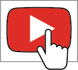 This is an image of a youtube player button once it's been activated to make the box below the white triangle turn red. Once it turns red, click the white triangle to play the video.